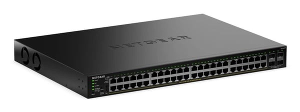 NETGEAR GS348TPv2 - Switch - 2+/L3 Lite - smart - 48 x 10/100/1000 (PoE+) + 4 x SFP - skrivbordsmodell, rackmonterbar - PoE+ (380 W)