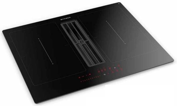 Faber Galileo Smart A60 - Induktionshäll - 4 kokplattor - Fördjupning - bredd: 56 cm - djup: 49 cm - Klass A++ - svart med nedåtutsugning