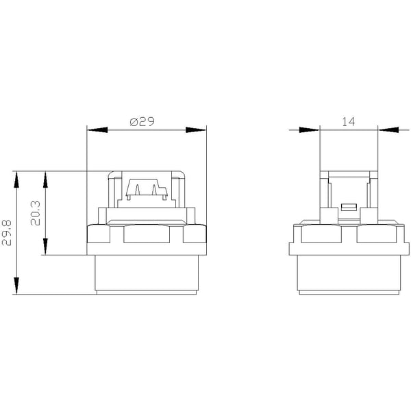 Siemens 3SU1900-0HY10-0AA0, 51 g, 67 mm, 98 mm, 57 mm