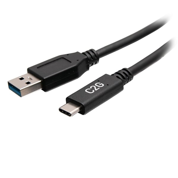 C2G 6in USB-C to USB-A SuperSpeed USB 5Gbps Cable M/M - USB-kabel - USB typ A (hane) till USB-C (hane) - USB 3.2 Gen 1 - 30 V - 3 A - 15 cm - formp...