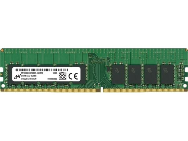Micron - DDR4 - moduuli - 16 GB - DIMM 288-PIN - 3200 MHz / PC4-25600 - CL22 - 1,2 V - puskuroimaton - ECC