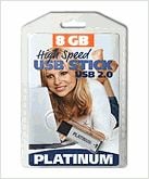 xlyne Alu - USB-flashstasjon - 8 GB - USB 2.0 - aluminiumssølv
