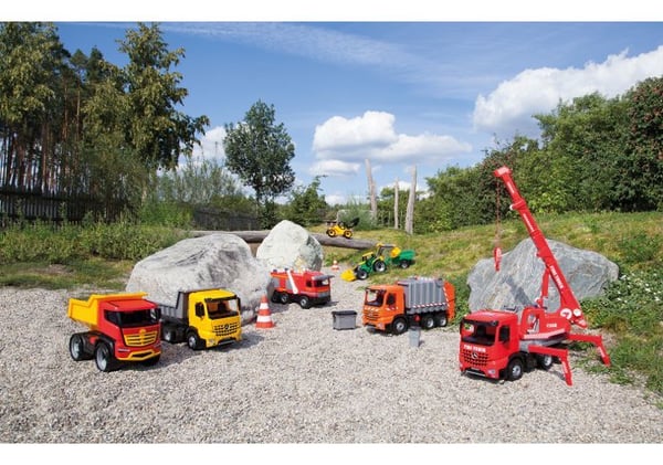 Lena GIGA TRUCKS Brandkranbil Arocs, Kranbil modell, 3 År, Sort, Grå, Rød