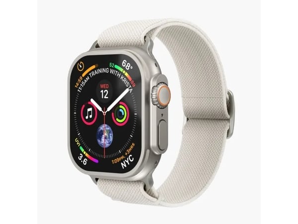Vonmählen Classic nylonarmband för Apple Watch 42 44 45 49 mm beige (AWS00142)