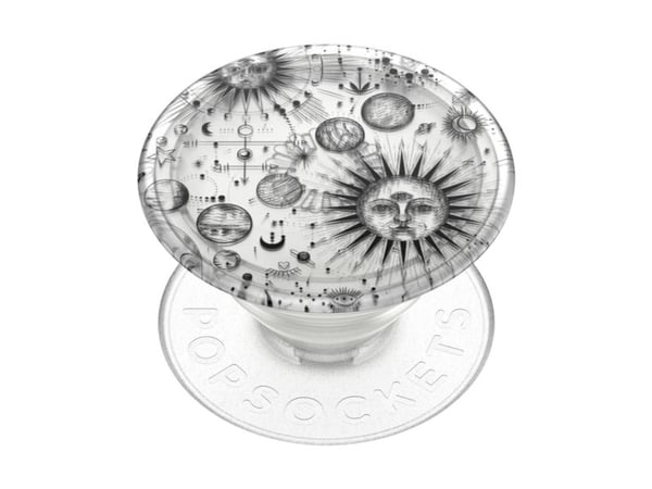 PopSockets PlantCore, Grepp, Svart, Grå, Translucent, Universal, 1 styck, 38,8 mm, 38,8 mm