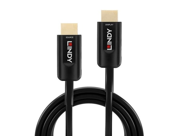 Lindy - Ultra High Speed - HDMI-kabel - HDMI hann til HDMI hann - 10 m - Hybrid kobber/karbonfiber - Svart - Rund, Støtte 4K 120 Hz, Støtte 8K 60 Hz