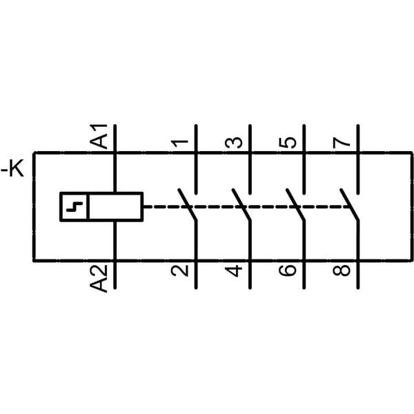 Fjernkontakt DIN-skinne Siemens 5TT4474-0 4 x sluttekontakt 400 V 63 A 1 stk
