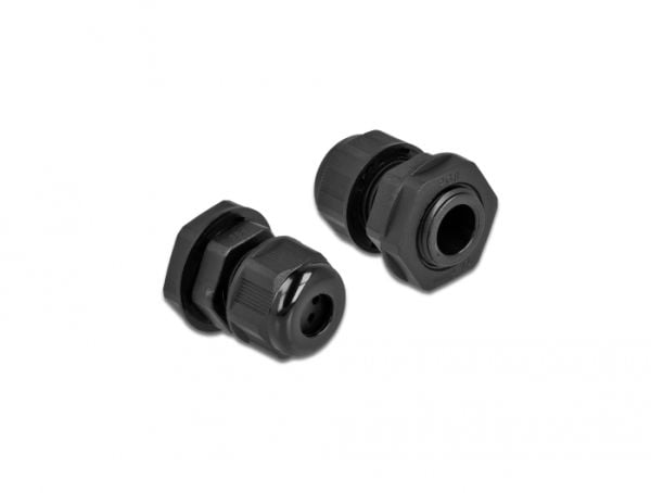 DeLOCK 60379, Musta, Muovi, 2 kpl, PG9, 2 mm, IP68