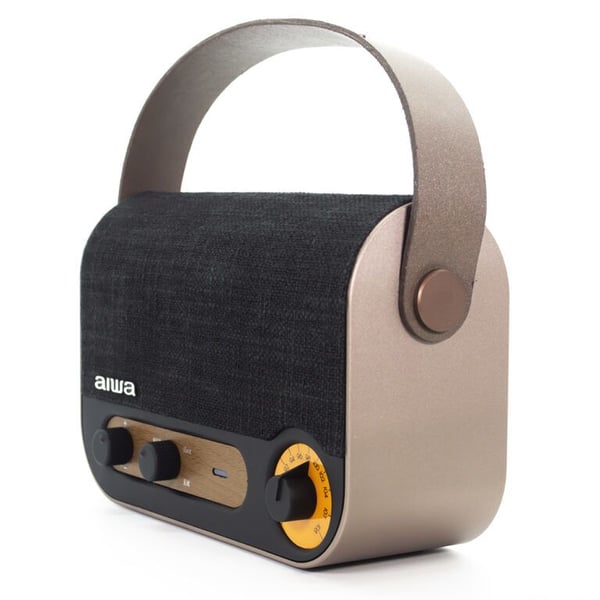 Aiwa RBTU-600, 5 W, 75 - 18000 Hz, Trådløs, Bærbar monohøyttaler, Beige, Sort, Universell