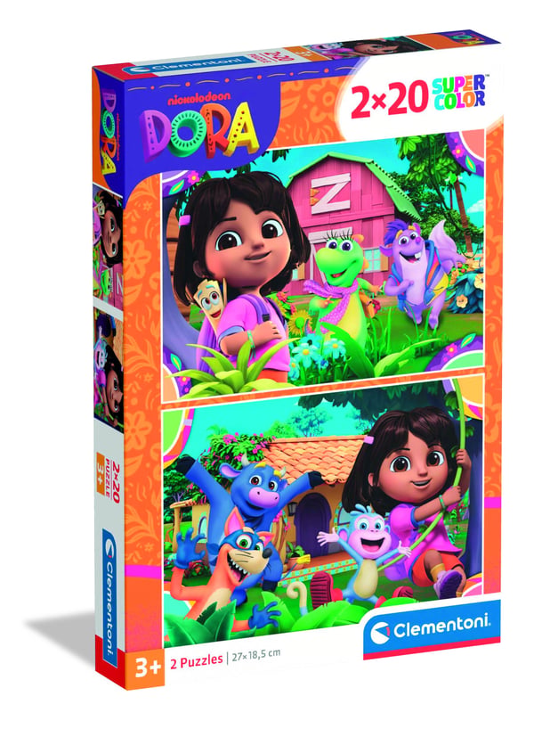 Clementoni Puslespil Dora The Explorer 2025, 2x20 brikker