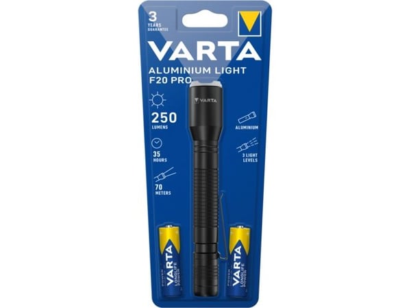 Varta F20 Pro - Ficklampa - LED - 3-läge