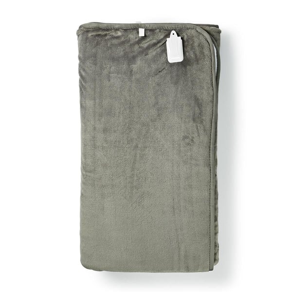 Nedis PEBL130CWT2 elektrisk teppe 120 W Grå, Hvit Fleece, Polyester
