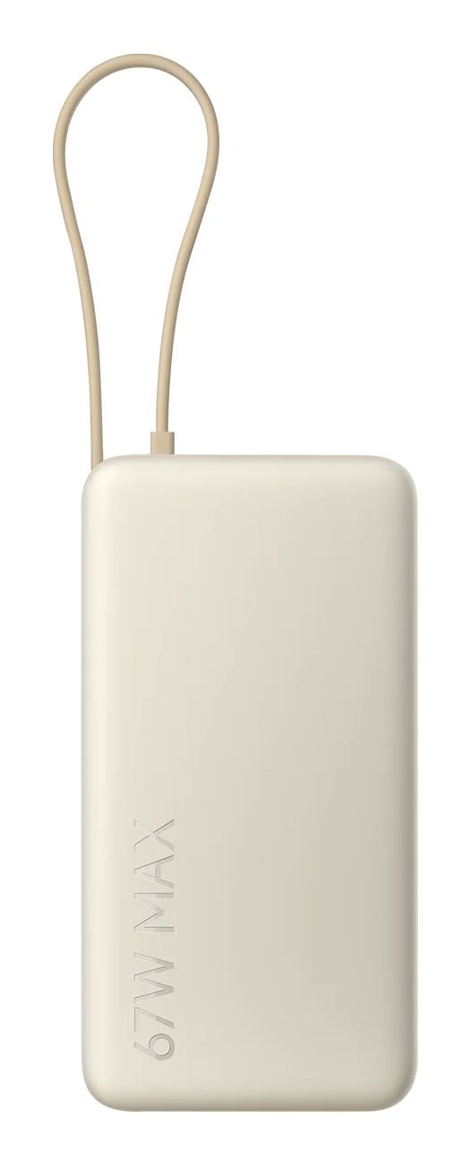 Xiaomi PB2067 - Strømbank - integrated cable - 20000 mAh - 74.37 Wh - 67 watt - 3.25 A - Fast Charge, QC 2.0, QC 3.0, QC 3.5, PD 2.0, Power Deliver...