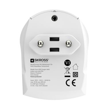 Skross 1302422, Innendørs, AC, Hvit