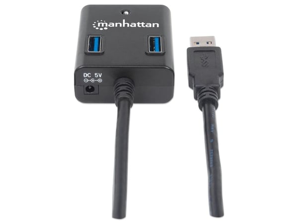 Manhattan 162296, USB 3.2 Gen 1 (3.1 Gen 1) Type-A, USB 3.2 Gen 1 (3.1 Gen 1) Type-A, 5000 Mbit/s, Svart, Plast, FCC, CE, RoHS, WEEE