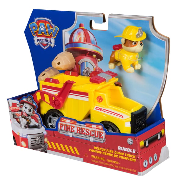 Spin Master PAW Patrol Fire Rescue Rubble redningsbil med figur og prosjektiler