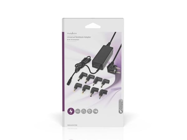Nedis - USB-C-strømadapter - AC 100-240 V - 65 watt - svart