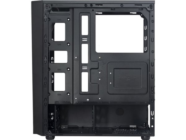 Inter-Tech T-11 TELEVEN - Tower - ATX - sidepanel med vindu (glass) - ingen strømforsyning - USB/lyd