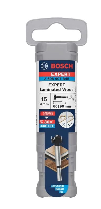 Bosch Expert 2 608 901 846, Borr, Forstnerborr, Högerrotation, 1,5 cm, 90 mm, Laminerad panel