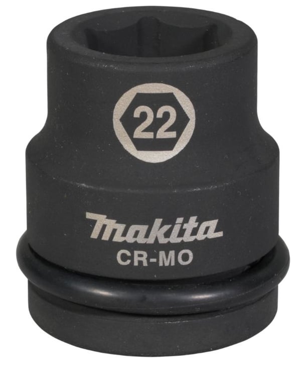 Makita E-22252, Slaghylsa, Svart, 1 huvuden, 3/8", Metrisk, 22 mm