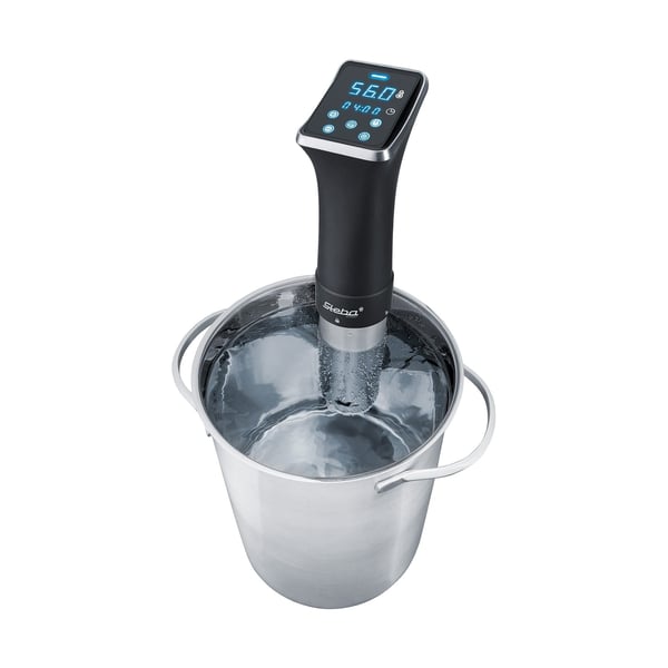 Steba SV 80, Sous vide -vesipumppu, Musta, Ruostumaton teräs, LCD, 90 °C, 99 h, IPX7