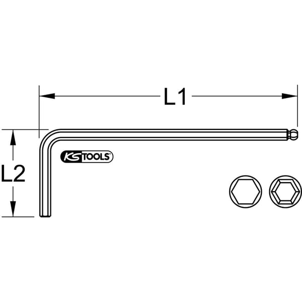 KS Tools 151.3005 Vinkelskruetrækker 5 mm