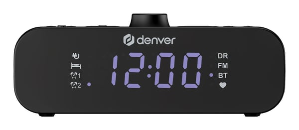 Denver CRD-515, Digitaalinen herätyskello, Suorakulmio, Musta, Sisätila, 24 t, DAB+, FM