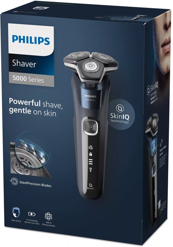 Philips S5885/25 roterende barbermaskin, våt og tørr, Series 5000