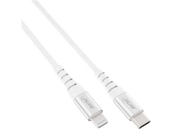 InLine 31460C, 2 m, Lightning, USB C, Hankjønn, Hankjønn, Sølv
