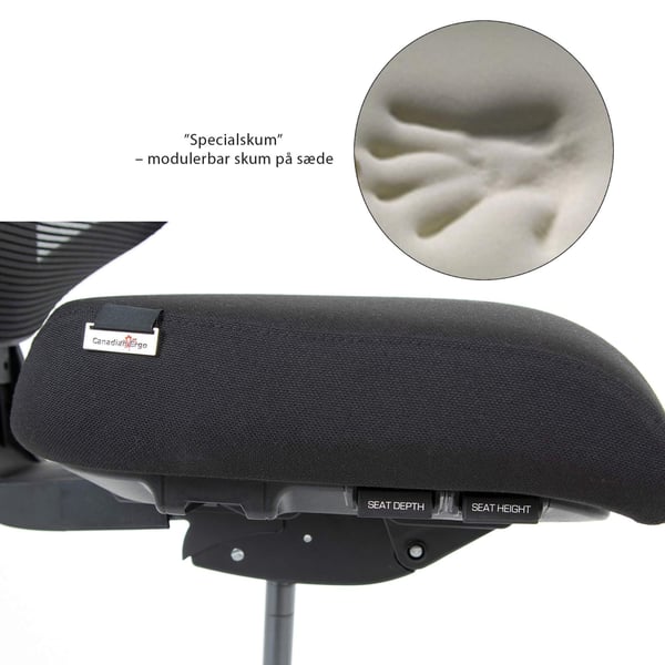 Canadian Ergo Comfort Air kontorstol, svart med nettingrygg