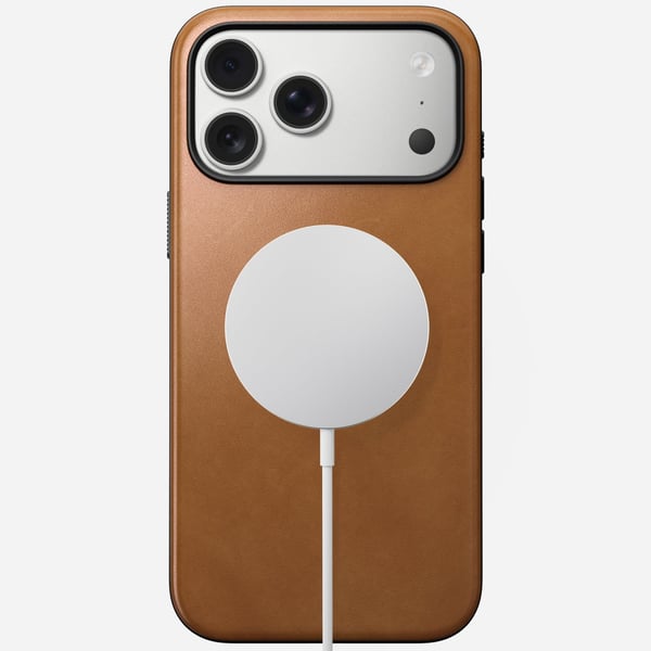 Nomad Modern-deksel i skinn til iPhone 17 Pro Max, English Tan