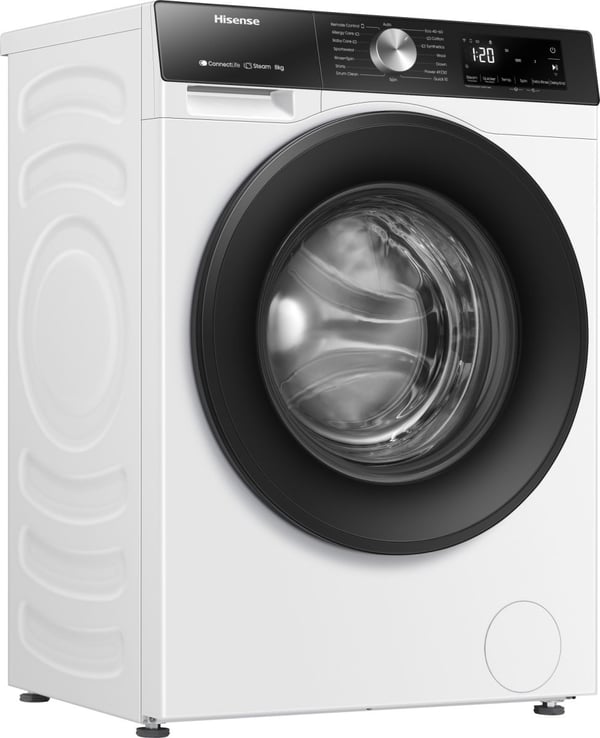 Hisense WF3S8043BW3, Frontmatet, 8 kg, B, 72 dB, 1400 RPM, A