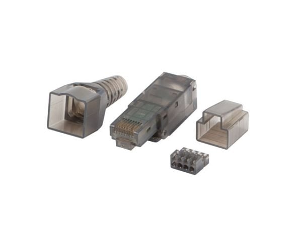Lanberg PLUA-6000TL, RJ-45, Läpinäkyvä, Uros, Suora, Nailon, Polykarbonaatti (PC), Cat6a