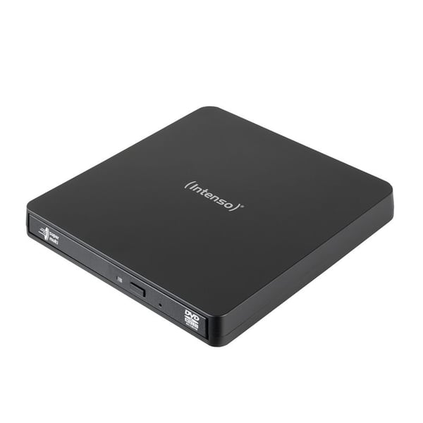 Intenso EOD 400D Slim - Platestasjon - DVD±RW (±R DL) / DVD-RAM - 8x/5x - USB 3.2 Gen 1 - ekstern - svart