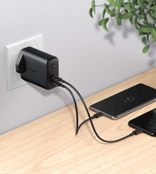 AUKEY PA-D2, Innendørs, AC, DC, Sort