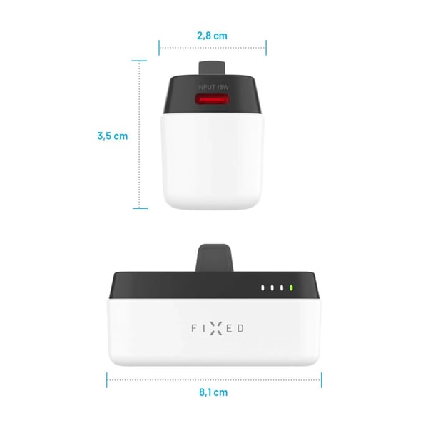 FIXED FIXZEN-5PL-WH, 5000 mAh, Valkoinen
