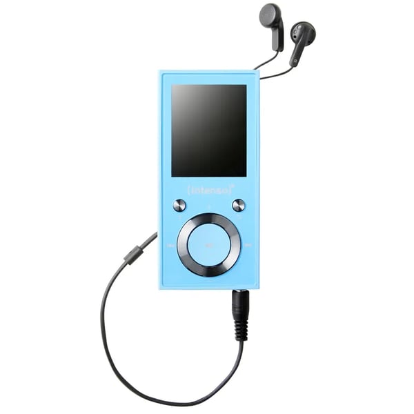 Intenso Video Scooter BT, MP3-spelare, 16 GB, LCD, USB 2.0, Blå, Hörlurar