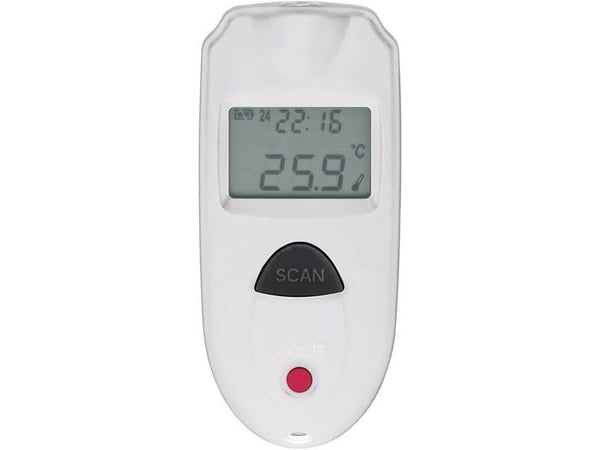 VOLTCRAFT IR 110-1S, 33 mm, 14 mm, 73 mm, 22 g, Svart, Vit, F,°C