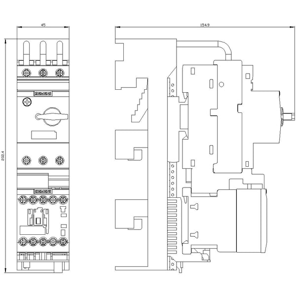 Siemens 3RA2110-0HD15-1BB4, 203 mm, 221 mm, 306 mm, 87 mm, 1,03 kg, 1 styck