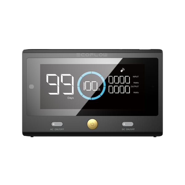 EcoFlow 50049001, Kannettava virta-asema, Bluetooth, Painikkeiden painaminen, Sisäänrakennettu näyttö, Musta
