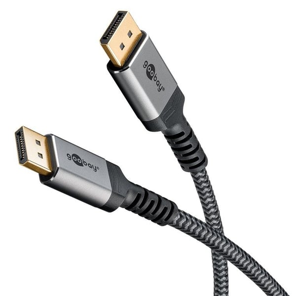 Goobay 65269, 2 m, DisplayPort, HDMI, Hankjønn, Hankjønn, Grå