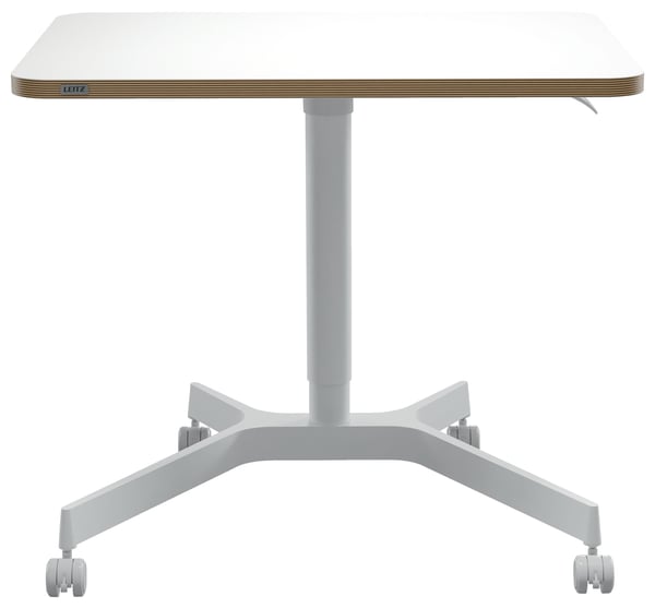 Leitz Ergo høydejusterbart skrivebord med hjul 60x80 cm hvit