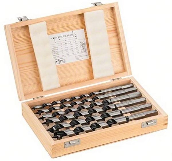 Bosch - Borsett - for bløtt tre, løvtre - vribordel - 6 deler - 10 mm, 12 mm, 14 mm, 20 mm, 18 mm, 16 mm - heksagonal - lengde: 235 mm