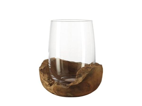 LEONARDO TERRA, 1 stykker, Glass, Tre, Brun, Gjennomsiktig