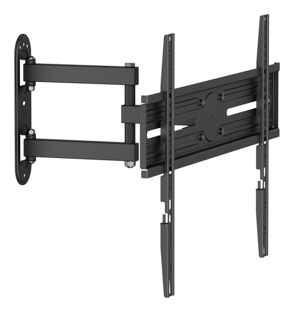 DELTACO - Monteringssats (väggfäste) - fullständig rörelse - för böjd/platt panel - 3-way, tilt, swivel, up to 35 kg - svart - skärmstorlek: 37"-70"