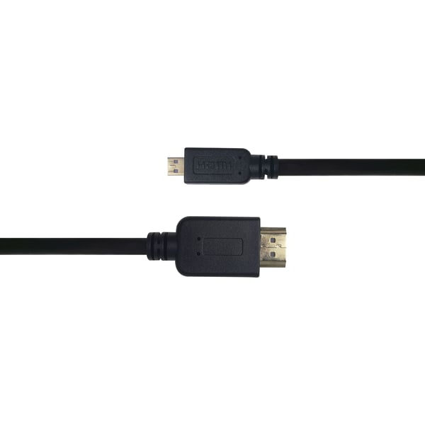 Deltaco High speed HDMI till micro-HDMI-kabel med Ethernet, 2 m, svart, 2 m, HDMI Typ A (standard), HDMI Typ D (micro), 3840 x 2160 pixlar, 18 Gbit...