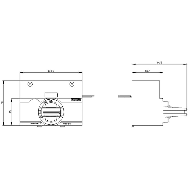 Siemens 3VA9257-0EK17 tillbehör till effektkontakt, 1 st (B x H x D) 105 x 75 x 95 mm