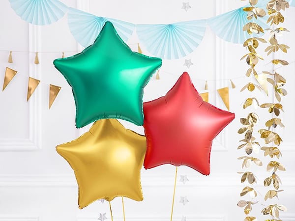 PartyDeco Star, Lekeballong, Grønn, Star, Ikke for barn under 36 måneder, 480 mm, 50 stykker
