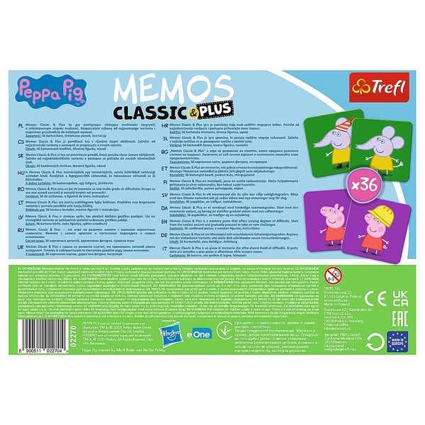 Peppa Pig Memos Classic & Plus, Lautapelin lisäosa, Memory, 3 vuosi/vuosia