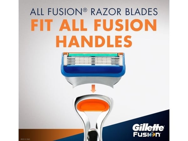 Gillette Fusion - Genopfyldelig barberklingepatron - han - 5 klinger (pakke med 4)